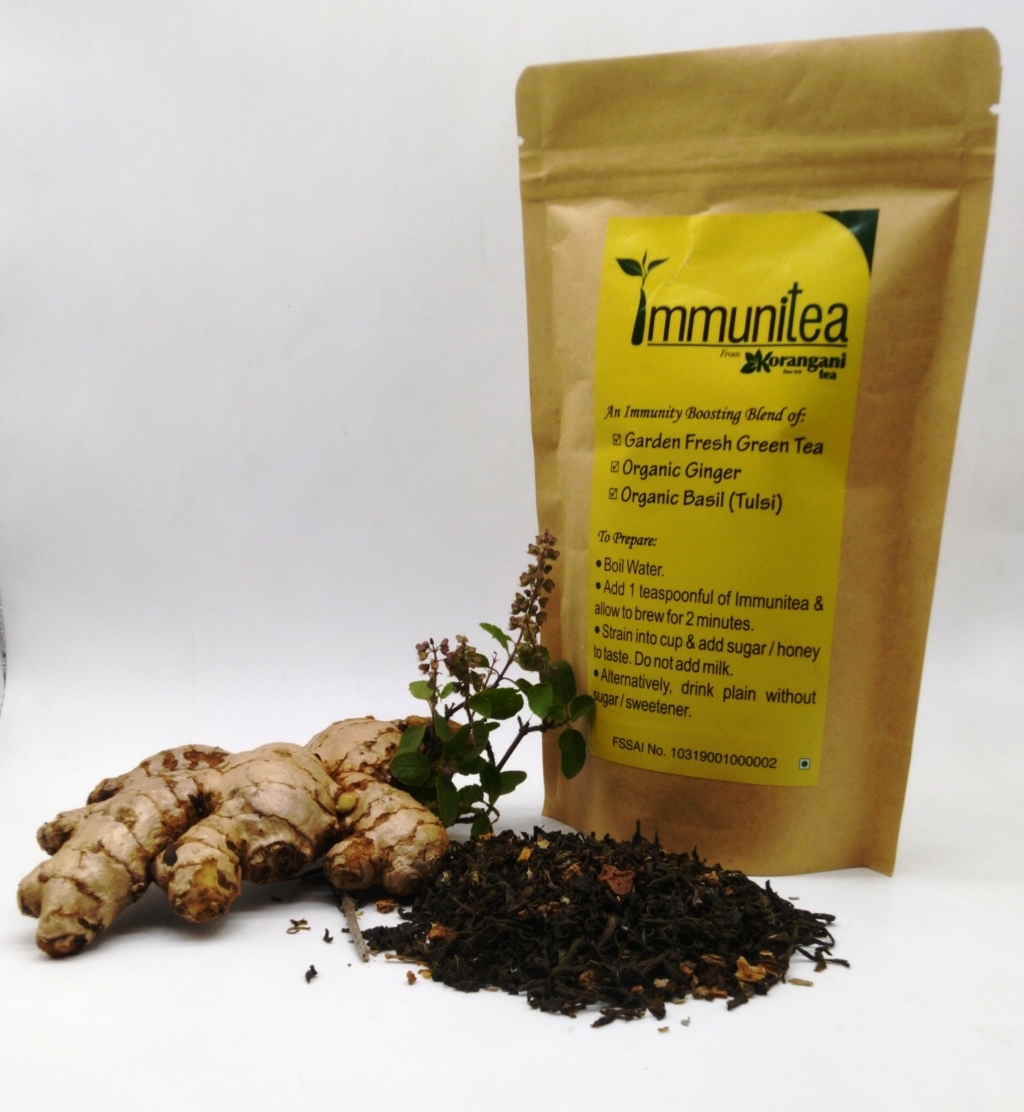 Green Tea with Organic Ginger and Basil